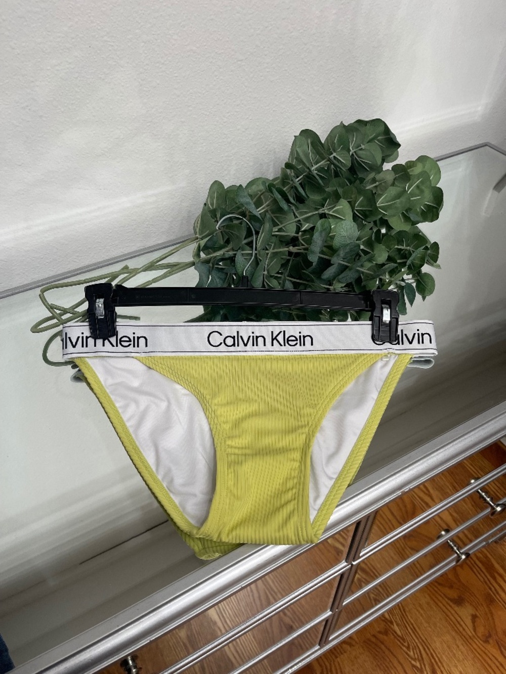 New Rib Calvin Klein Swimwear Bikini Bottoms Size Large
